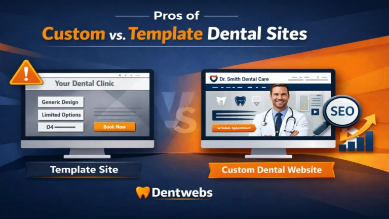 Pros of Custom vs Template Dental websites Image